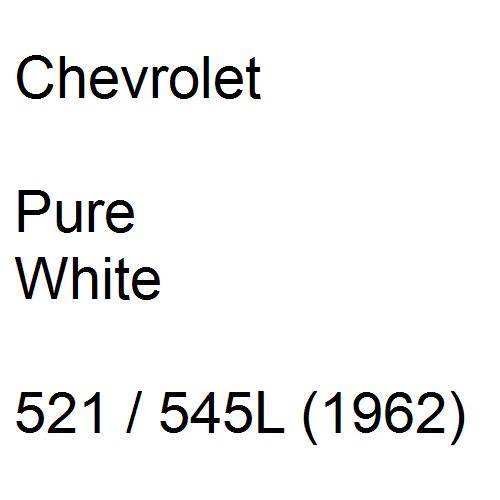 Chevrolet, Pure White, 521 / 545L (1962).